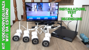 Amazon Reigy kit videosorveglianza wifi da esterno con visione notturna audio bidirezionale e notifica di movimento
