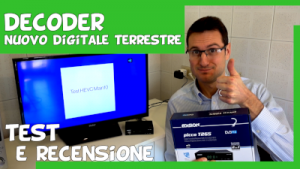 Recensione decoder nuovo digitale terrestre dvb-t2 main 10 HEVC 10 bit con telecomando universale 2 in 1