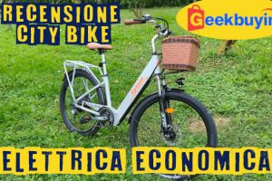 Recensione bicicletta elettrica a pedalata assistita economica da città Cysum GeekBuying