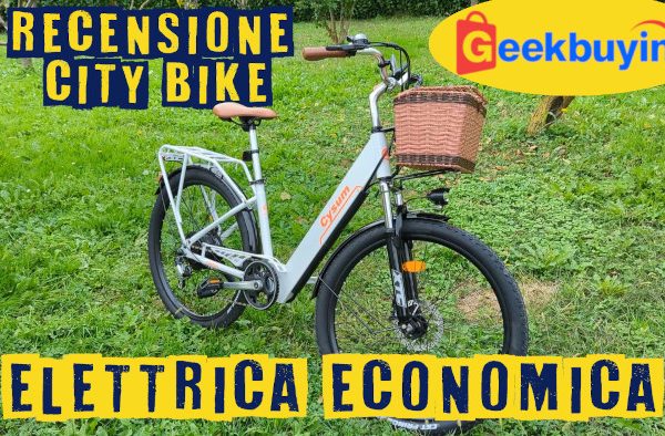 Recensione bicicletta elettrica a pedalata assistita economica da città Cysum GeekBuying