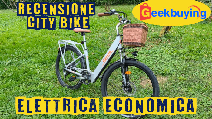 Recensione bicicletta elettrica a pedalata assistita economica da città Cysum GeekBuying