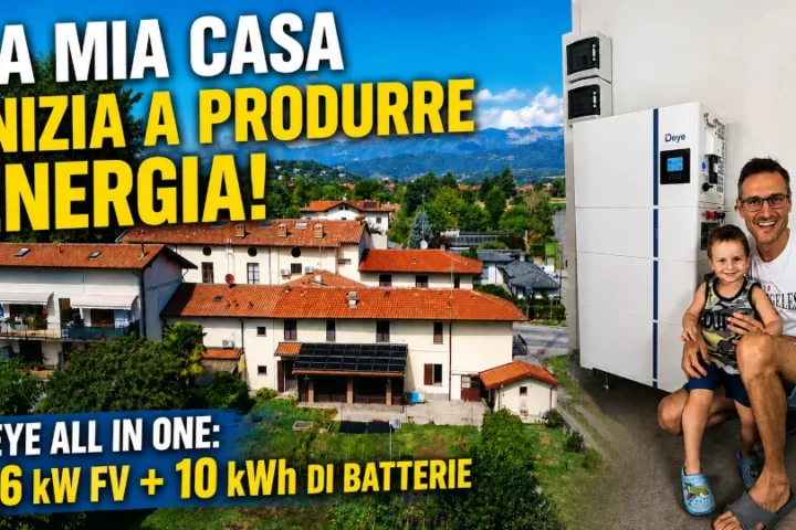 Impianto fotovoltaico Deye All in One da 6,6 kWp con batterie per l'autosufficienza energetica
